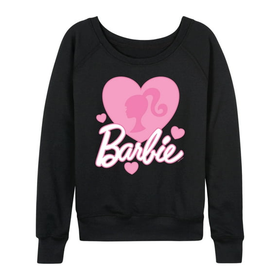 Barbie - Logo Love Hearts - Women's French Terry Long Sleeve Shirt