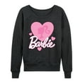 thumbnail image 1 of Barbie - Logo Love Hearts - Women's French Terry Long Sleeve Shirt, 1 of 4