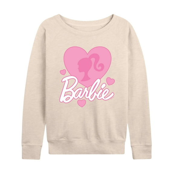 Barbie - Logo Love Hearts - Women's French Terry Long Sleeve Shirt