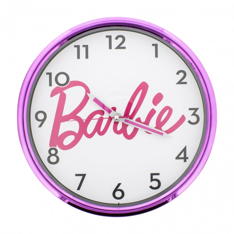 Barbie Logo Metallic Hot Pink 12 Wall Clock - Walmart.com