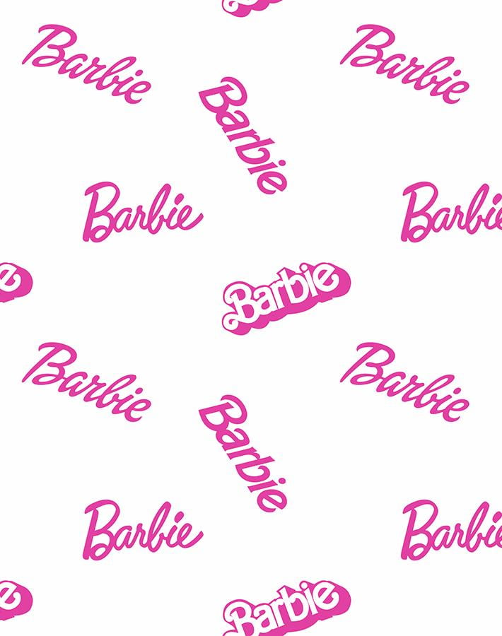 Barbie Logo Mix Removable Vinyl Wallpaper, White - Walmart.com