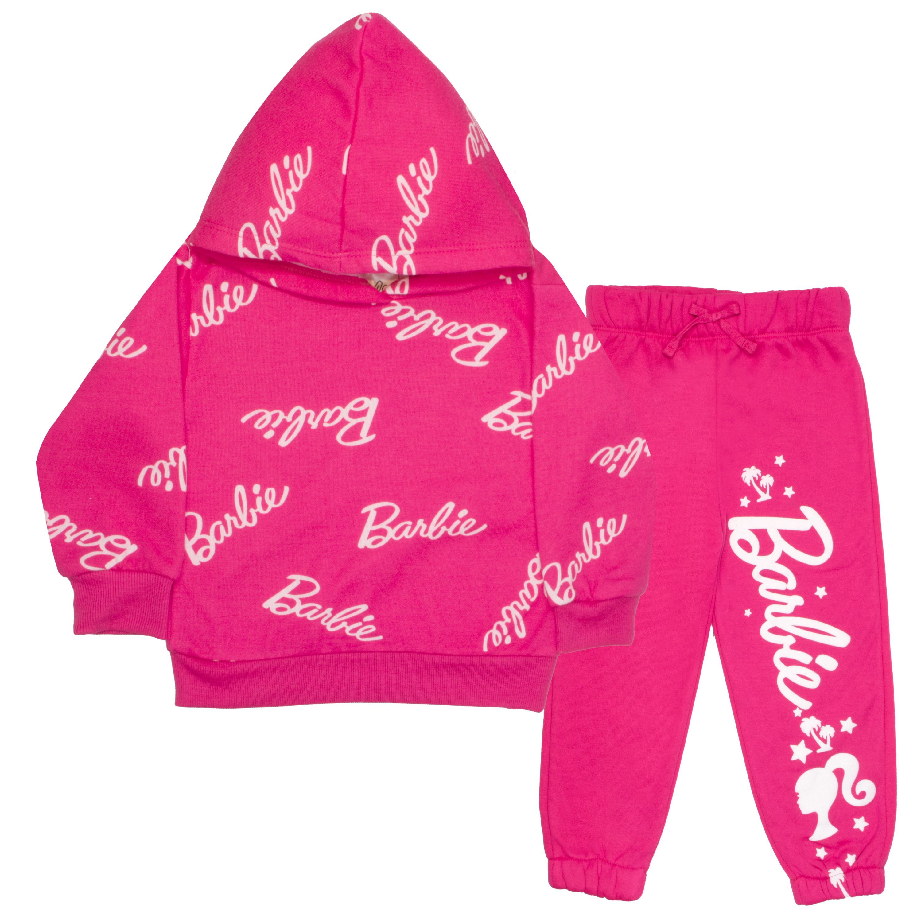 Barbie Logo Pattern Girls Hoodie Sweatpants 2 Piece Set for Kids and Toddlers Size 4 6X Walmart