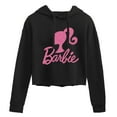 thumbnail image 1 of Barbie - Logo Pink Glitter - Juniors Cropped Pullover Hoodie, 1 of 4