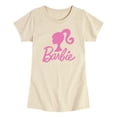 thumbnail image 1 of Barbie - Logo Pink Glitter - Toddler Girls Fitted Short Sleeve T-Shirt, 1 of 3