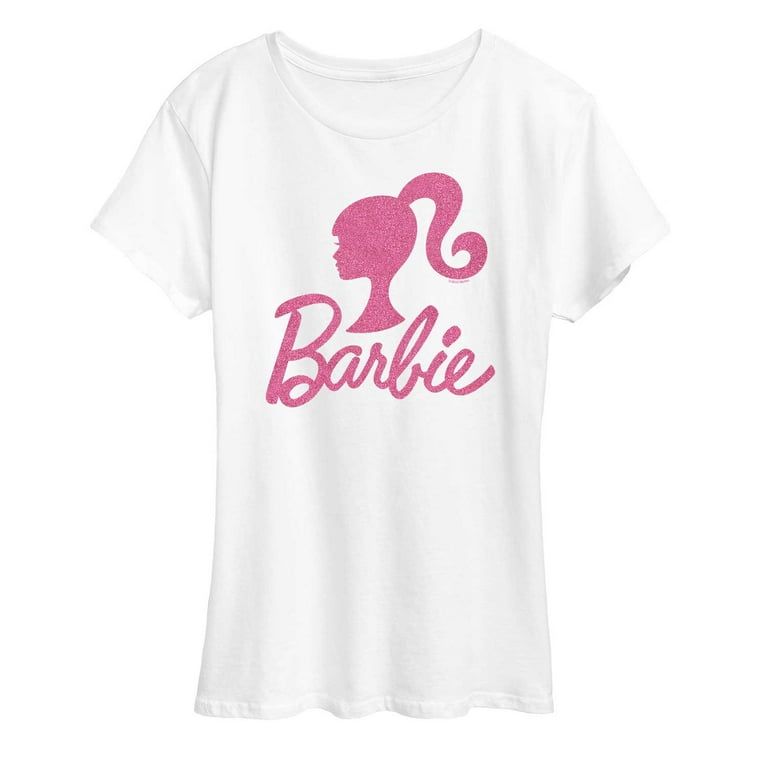 Barbie - Logo Pink Glitter Transfer - Women's Short Sleeve Graphic T-Shirt  