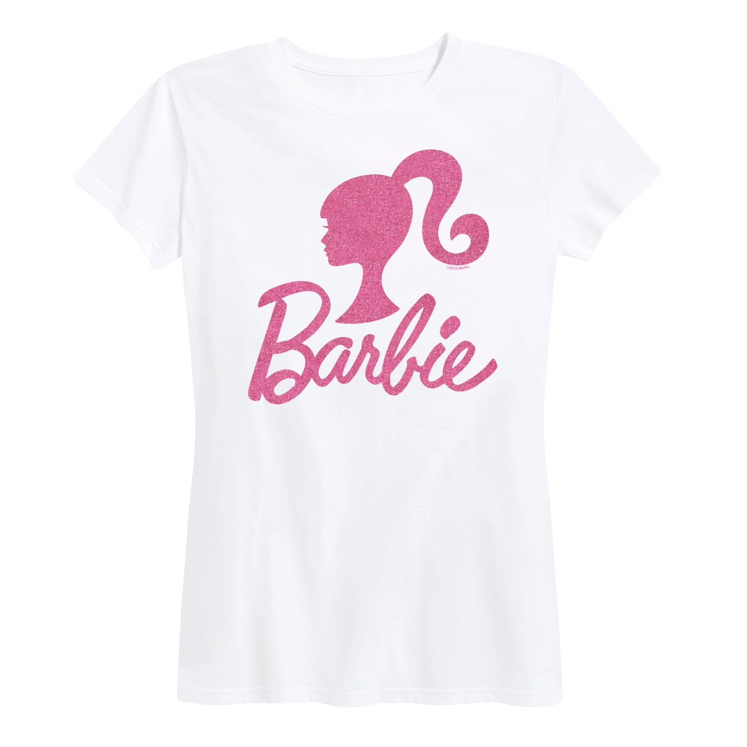Barbie - Logo Pink Glitter Transfer - Women's Short Sleeve Graphic T-Shirt  