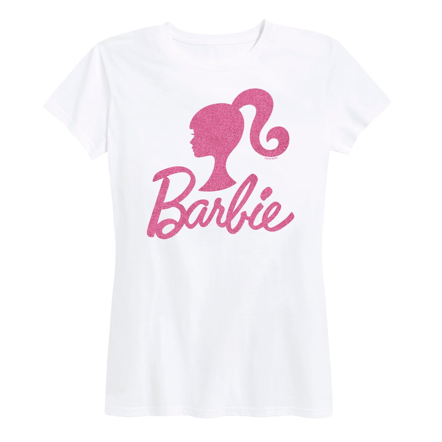 Womens ladies t shirt fashion BARBIE TEE LOGO S,M,L,XL PINK COTTON