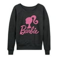 thumbnail image 1 of Barbie - Logo Pink Glitter - Women's Lightweight French Terry Long Sleeve Shirt, 1 of 5