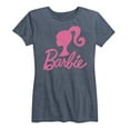 thumbnail image 1 of Barbie - Pink Glitter Silhuoette Logo - Women's Short Sleeve Graphic T-Shirt, 1 of 5