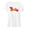 thumbnail image 1 of Barbie - Logo Red Floral Short Sleeve Graphic T-Shirt, 1 of 5
