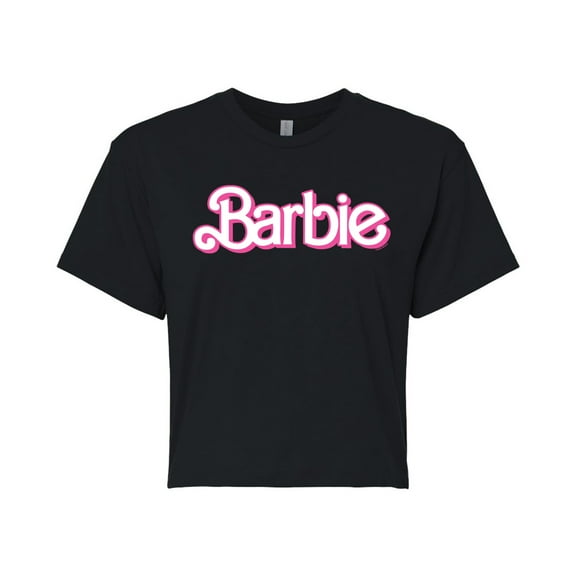 Barbie - Logo Retro - Juniors Cropped Graphic T-Shirt