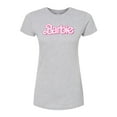 thumbnail image 1 of Barbie - Logo Retro - Juniors Fitted Graphic T-Shirt, 1 of 4