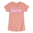 thumbnail image 1 of Barbie - Logo Retro - Toddler And Youth Girls Fitted Short Sleeve Graphic T-Shirt, 1 of 4