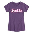 thumbnail image 1 of Barbie - Logo Retro - Toddler And Youth Girls Fitted Short Sleeve Graphic T-Shirt, 1 of 4