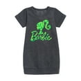 thumbnail image 1 of Barbie - Logo Shamrock Pattern - Toddler And Youth Girls Fleece Dress, 1 of 4