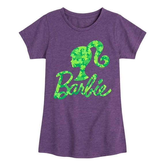Barbie - Logo Shamrock Pattern - Toddler And Youth Long Sleeve Graphic T-Shirt