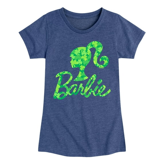 Barbie - Logo Shamrock Pattern - Toddler And Youth Long Sleeve Graphic T-Shirt