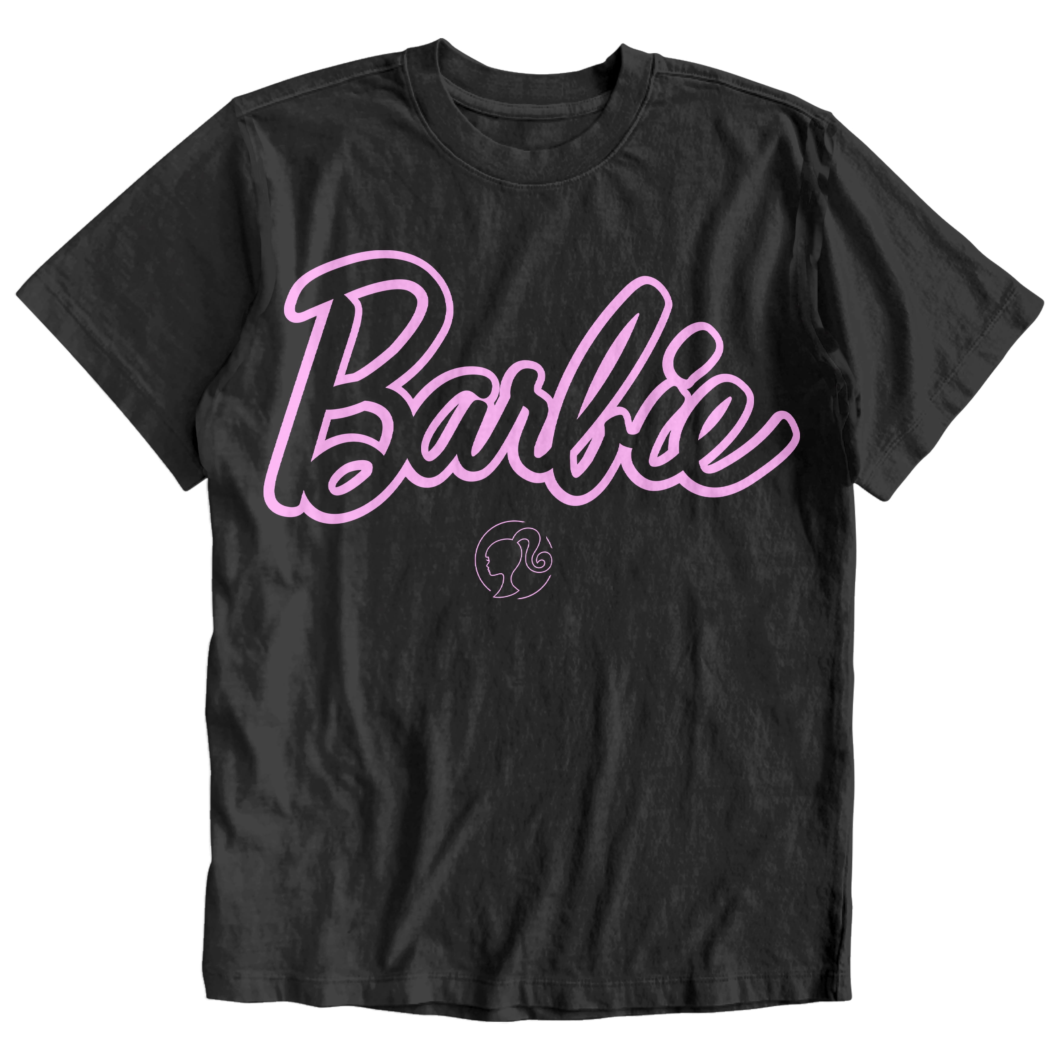 Barbie Logo Silhouette Kids Short Sleeve T-Shirt (Black, S-XXL) -  Walmart.com, image size:3500x3500