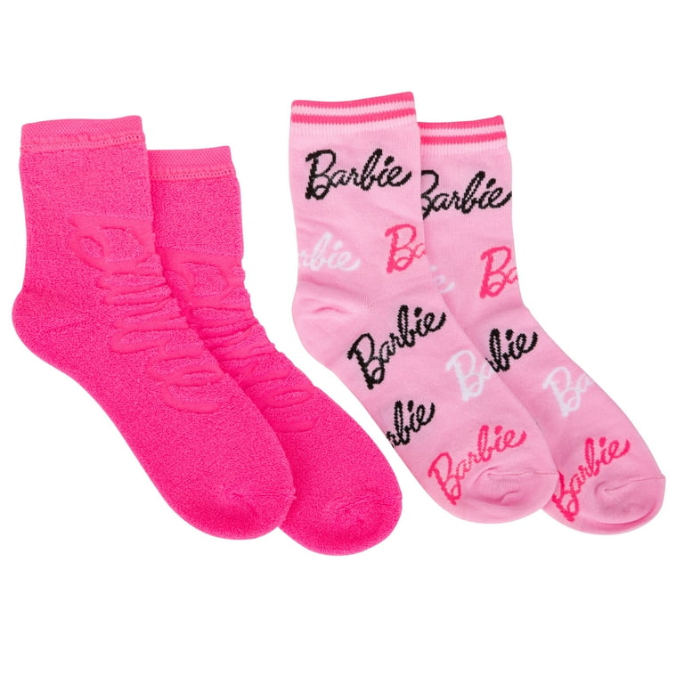 Barbie Logos Women s Crew Socks 2 Pack