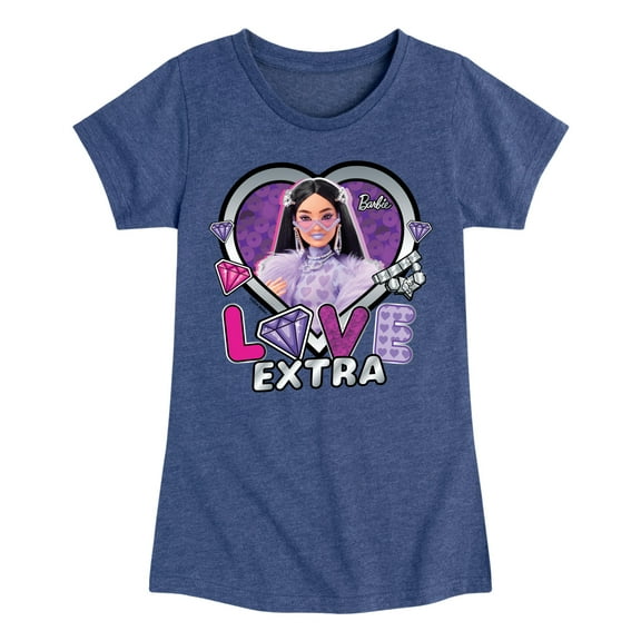 Barbie - Love Extra - Girls Fitted Short Sleeve Graphic T-Shirt