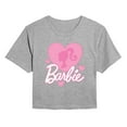 thumbnail image 1 of Barbie - Love Hearts - Juniors Cropped Short Sleeve Graphic T-Shirt, 1 of 4