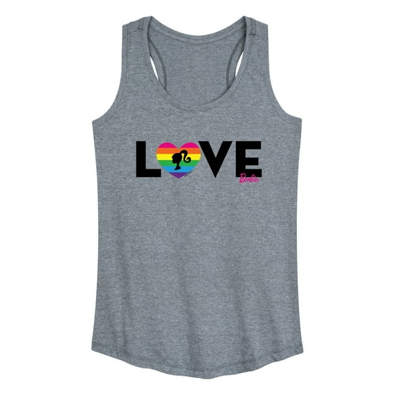 Barbie - Love - Rainbow Heart - Women's Racerback Tank Top