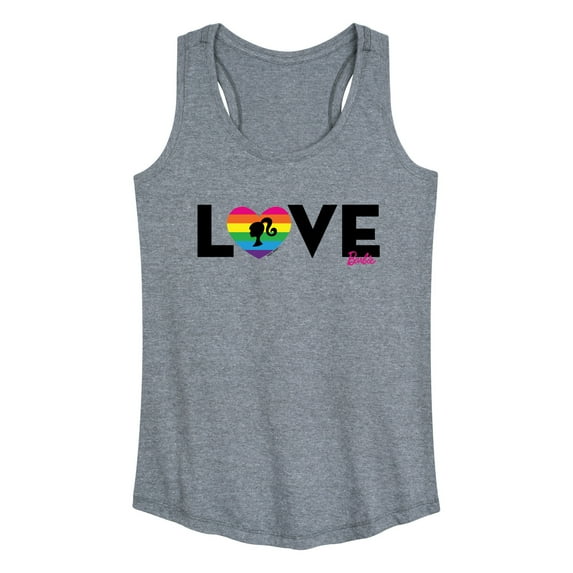 Barbie - Love - Rainbow Heart - Women's Racerback Tank Top