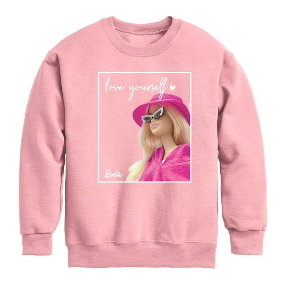 Barbie - Love Yourself - Toddler And Youth Crewneck Fleece Sweatshirt