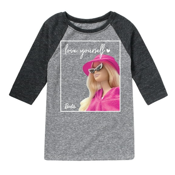 Barbie - Love Yourself - Toddler And Youth Raglan Graphic T-Shirt