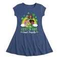 thumbnail image 1 of Barbie - Lucky To Have Great Friends - Toddler And Youth Girls Fit And Flare Dress, 1 of 4