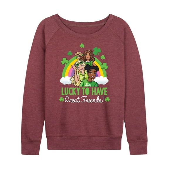 Barbie - Lucky To Have Great Friends - Women's Lightweight French Terry Long Sleeve Shirt