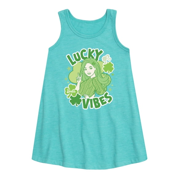 Barbie - Lucky Vibes - Youth Girls Short Sleeve Aline Dress