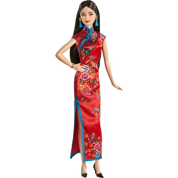 Barbie Lunar New Year Doll in Cheongsam Dress, Gift for Kids & Collectors