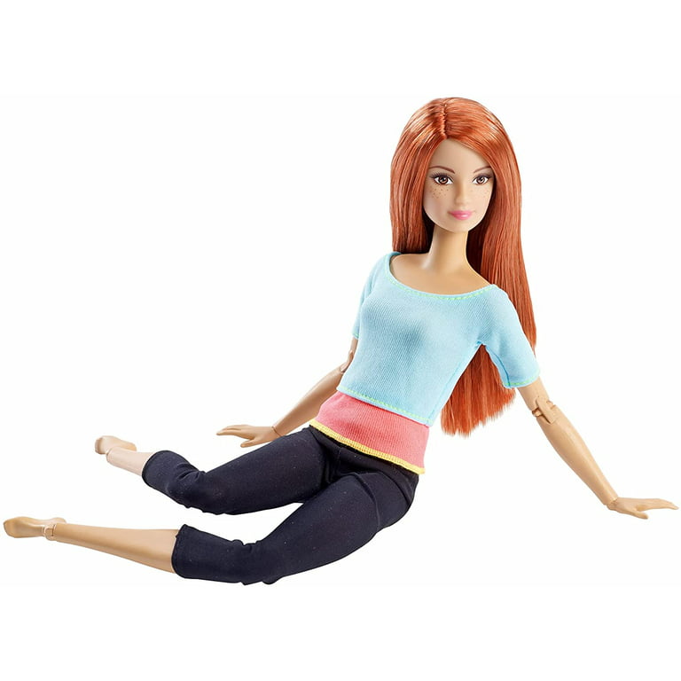 Lily Stilk tåbelig Barbie Made To Move Toys Barbie Doll Light Blue Top - Walmart.com