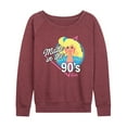 thumbnail image 1 of Barbie - Made in the 90's - Classic Barbie - Women's Lightweight French Terry Long Sleeve Shirt, 1 of 4
