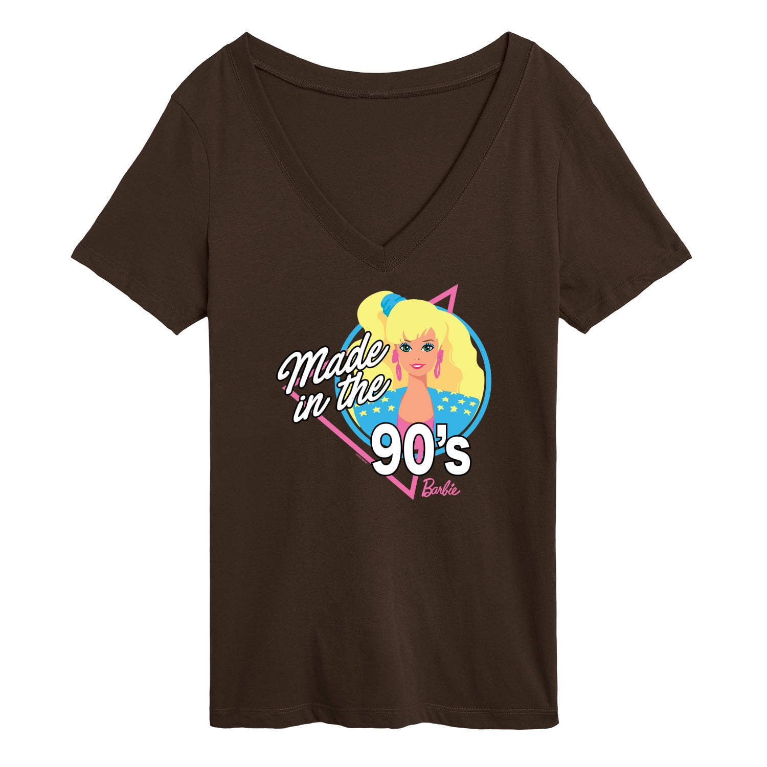 Barbie - Made in the 90's - Classic Barbie - Women's Short Sleeve Graphic V-Neck T-Shirt