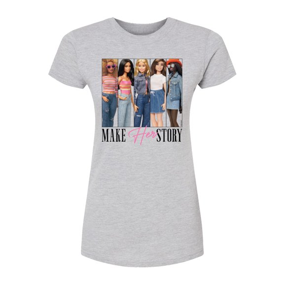 Barbie - Make Herstory Barbie - Juniors Fitted Graphic T-Shirt