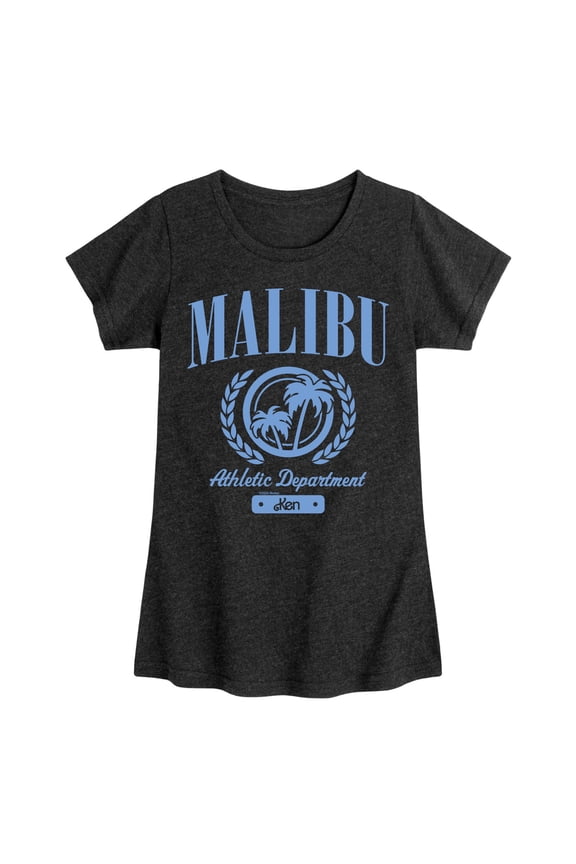 - Malibu Athletic Department - Girls Fitted Short Sleeve Graphic T-Shirt