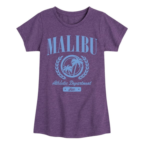 Barbie - Malibu Athletic Department - Girls Fitted Short Sleeve Graphic T-Shirt
