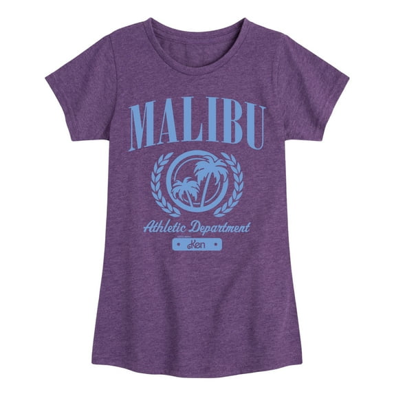 Barbie - Malibu Athletic Department - Girls Fitted Short Sleeve Graphic T-Shirt