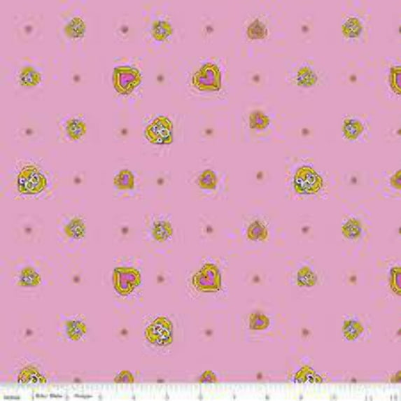 Barbie Malibu Hearts Pink Cotton Fabric