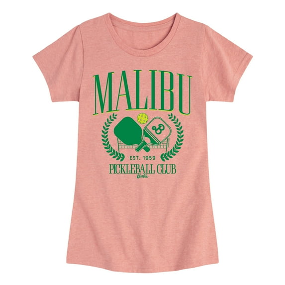 Barbie - Malibu Pickleball - Girls Fitted Short Sleeve Graphic T-Shirt
