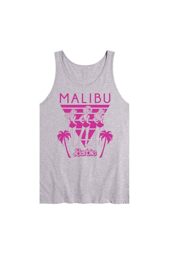 - Malibu - Retro Palm Trees & Bathing Suits - Men's Jersey Tank Top
