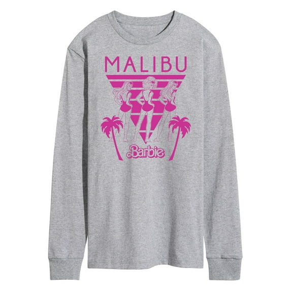 Barbie - Malibu - Retro Palm Trees & Bathing Suits - Men's Long Sleeve T-Shirt