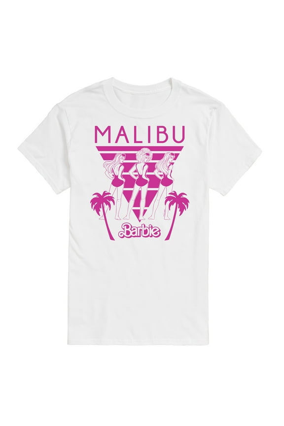 - Malibu - Retro Palm Trees & Bathing Suits - Men's Short Sleeve Graphic T-Shirt