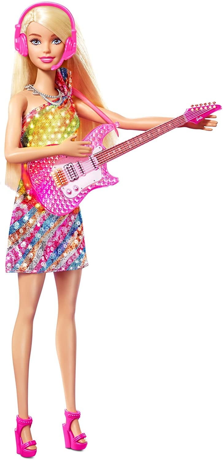 Barbie: Big City, Big Dreams Malibu” Roberts Doll (11.5-in Blonde) with Music, Light-Up Feature, Microphone ＆ Accessories, Gift for 3 to 7 Y並行輸入