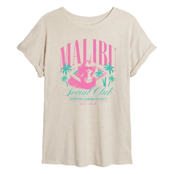 Barbie - Malibu Social Club - Women's Oversized Graphic T-Shirt