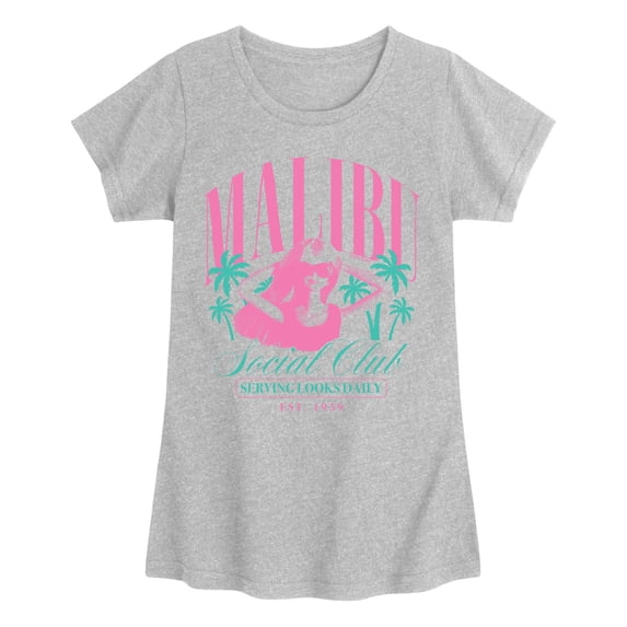 Barbie - Malibu Social Club - Youth Girls Short Sleeve T-Shirt