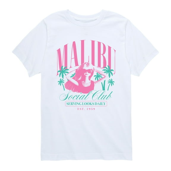 Barbie - Malibu Social Club - Youth Boys Short Sleeve Graphic T-Shirt