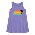 thumbnail image 1 of Barbie - Malibu Sunset with Palm Trees - Toddler and Youth Girls A-line Dress, 1 of 3